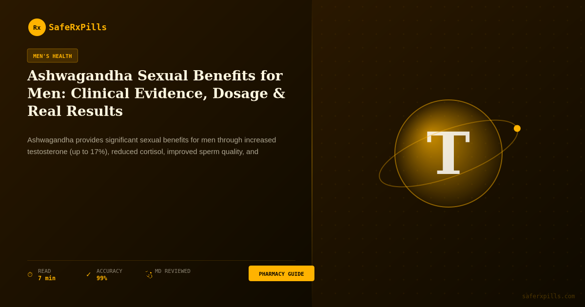 Ashwagandha Sexual Benefits for Men: Clinical Evidence, Dosage & Real Results