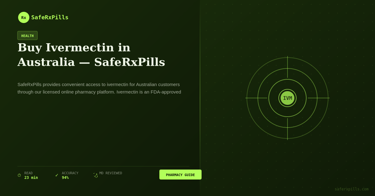 Buy Ivermectin in Australia — SafeRxPills