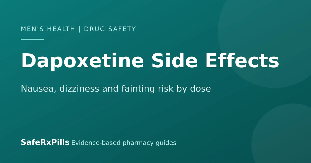 Dapoxetine Side Effects by Dose: Nausea, Dizziness and the Fainting Risk