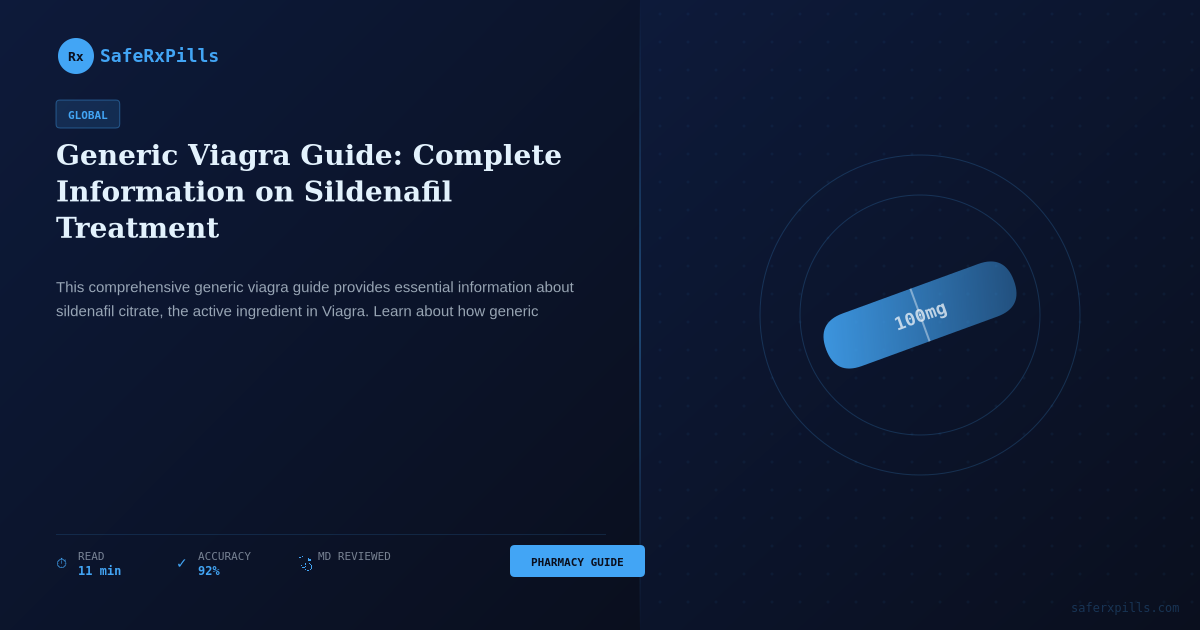 Generic Viagra Guide: Complete Information on Sildenafil Treatment