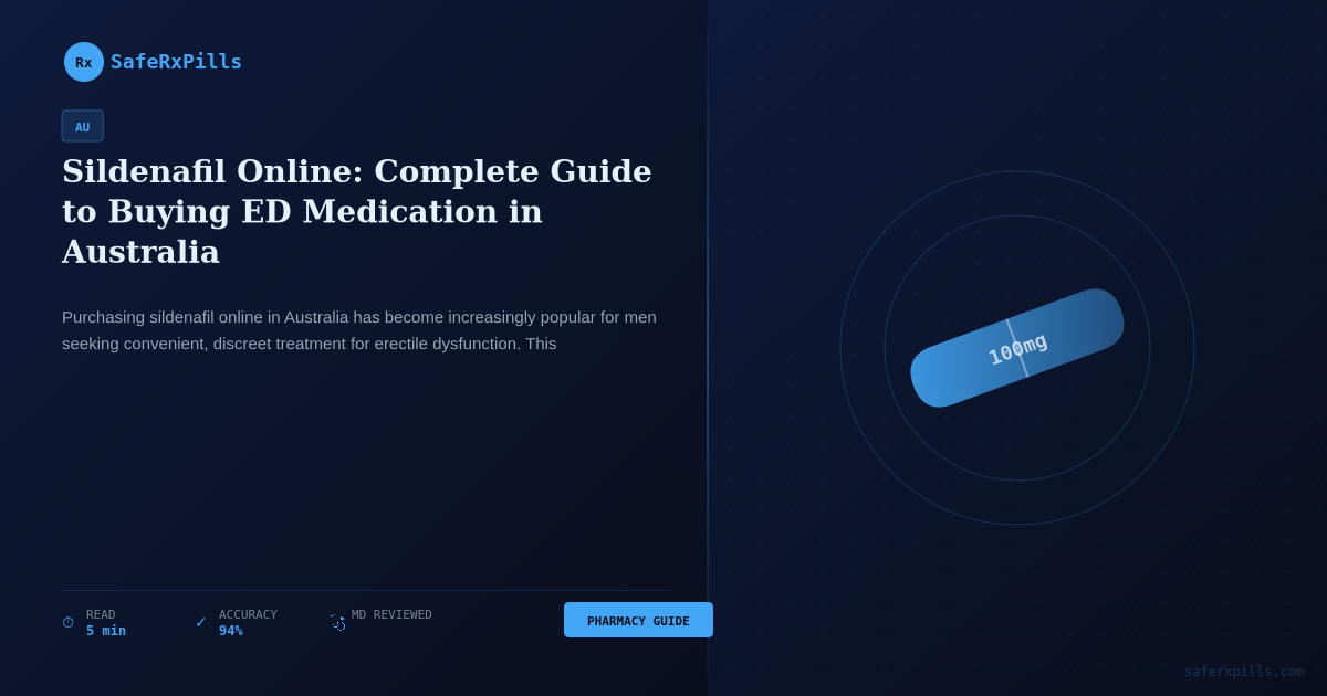 Sildenafil Online: Complete Guide to Buying ED Medication in Australia