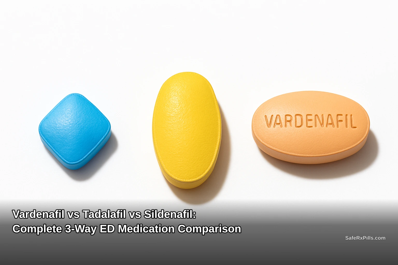 Vardenafil vs Tadalafil vs Sildenafil: Complete 3-Way ED Medication Comparison