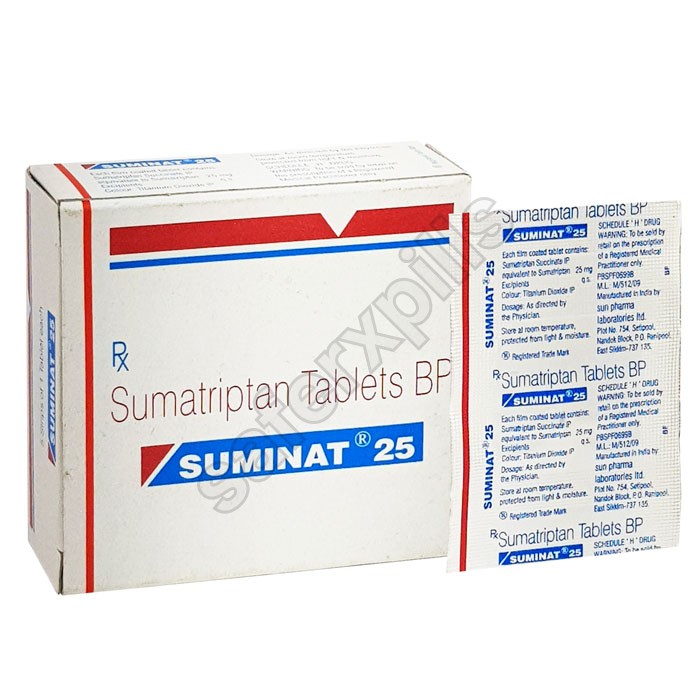 Buy Suminat 25mg - Sumatriptan | SafeRxPills