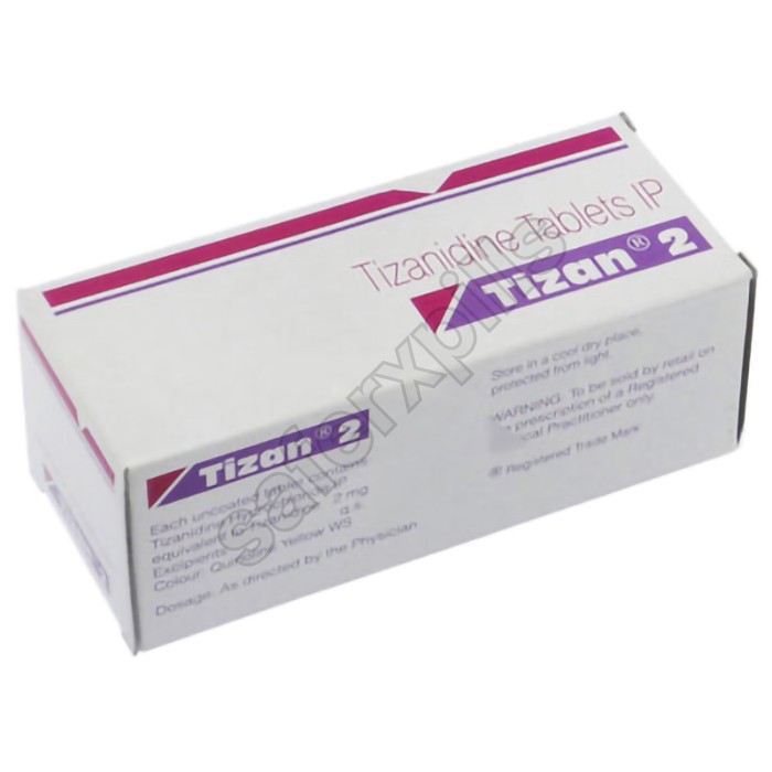 Buy Tizan 2mg - Tizanidine | SafeRxPills